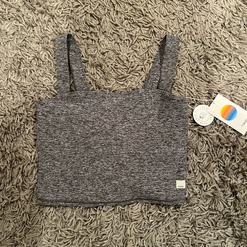 Vuori Elevation Square Neck Tank – Heather Grey – Size M – NWT